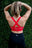 Cherry Blossom Red Sports Bra