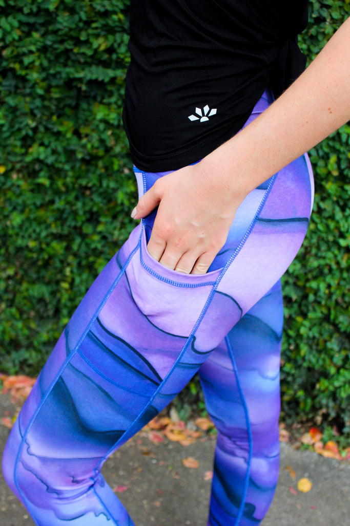 Purple Marble Leggings